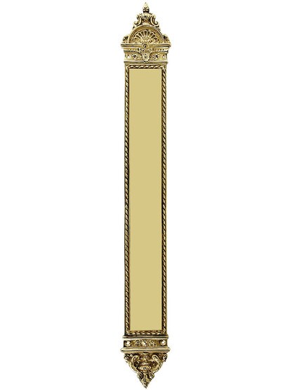 23 inch Blois Pattern Push Plate In Polished Brass.